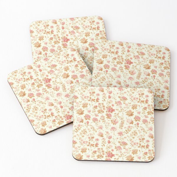 Item preview, Antique Vintage White Ivory Blush Ditsy Floral  designed and sold by VintageFlorals.