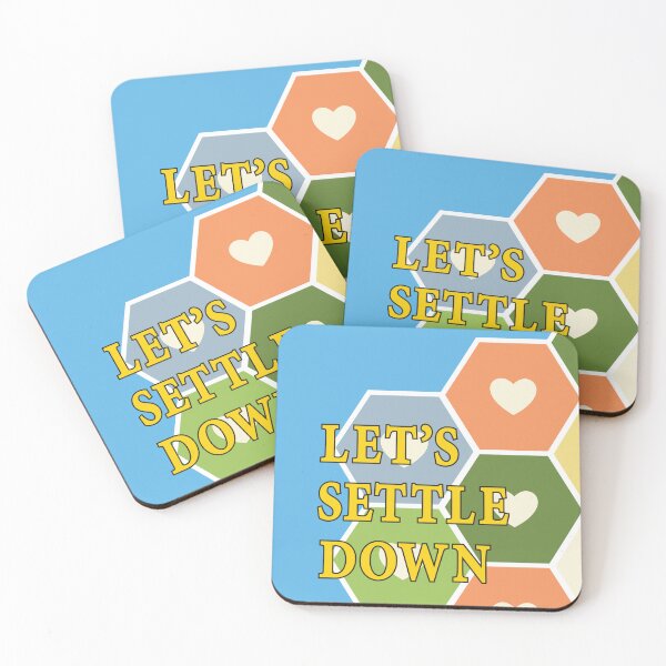 Item preview, Let's Settle Down Catan Inspired Meeple Board Game Couple designed and sold by BeamGeeks.