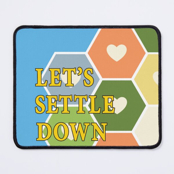 Item preview, Let's Settle Down Catan Inspired Meeple Board Game Couple designed and sold by BeamGeeks.