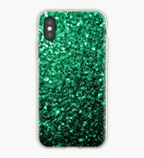Schöner Smaragdgrün-Funkeln funkelt iPhone-Hülle & Cover