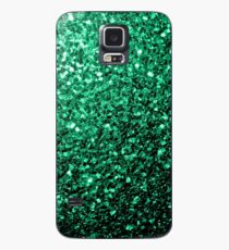 Schöner Smaragdgrün-Funkeln funkelt Hülle & Klebefolie für Samsung Galaxy