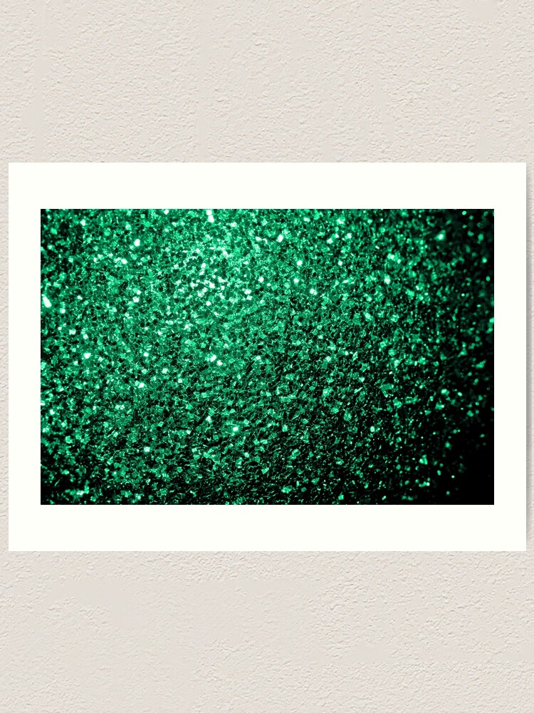 "Emerald Green faux glitter sparkles" Art Print for Sale by PLdesign
