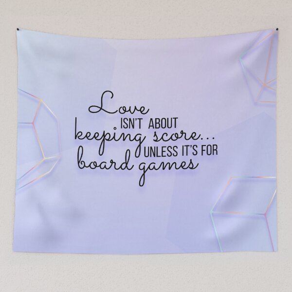 Item preview, Love Isn't about Keeping Score unless it's in Board Games - Meeple Board Game Couple designed and sold by BeamGeeks.