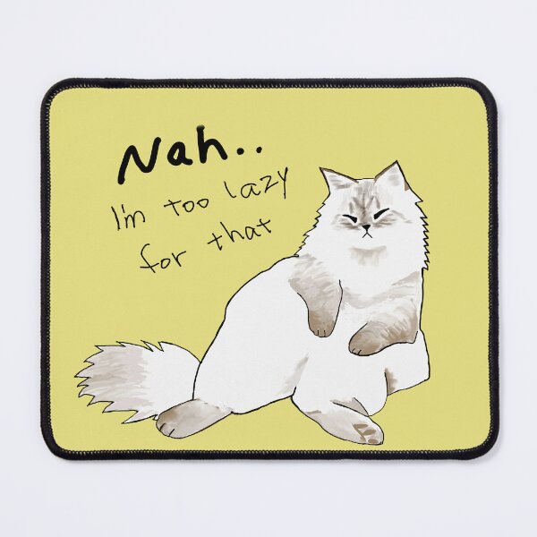 Item preview, Lazy fluffy cat  designed and sold by miyakod.