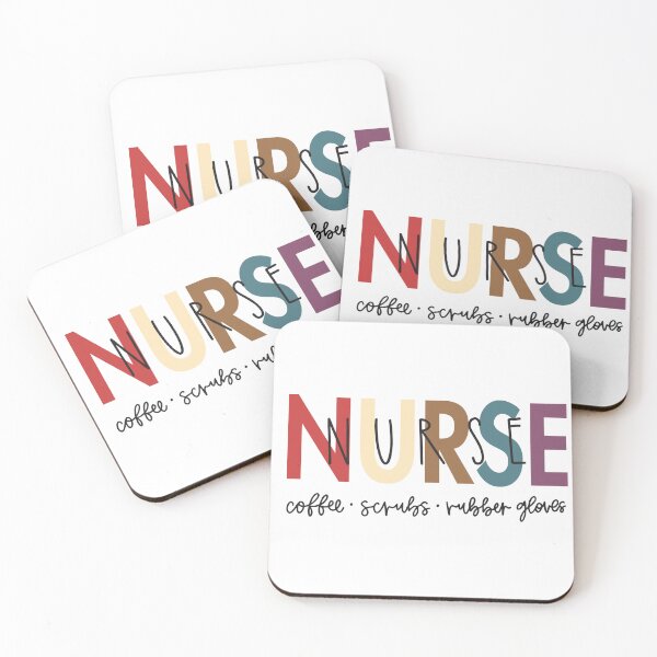 Item preview, Rainbow Nurse Coffee Scrubs Rubber Gloves designed and sold by redbubbleart18.