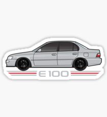 silver grey E100 corolla Sticker