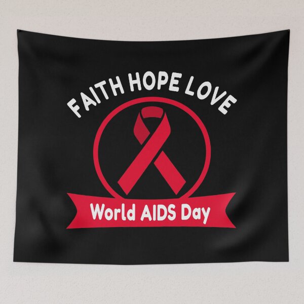 Item preview, Faith Hope Love World AIDS Day designed and sold by Color-Sparkle.