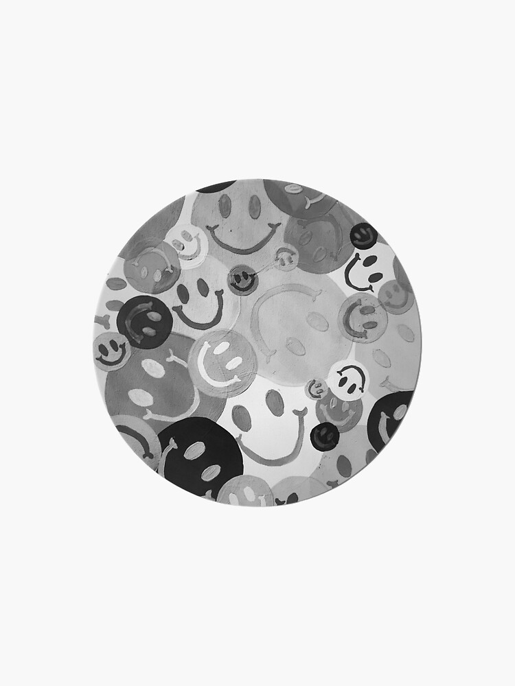 "Black and white smiley faces" Sticker for Sale by joliecahen Redbubble