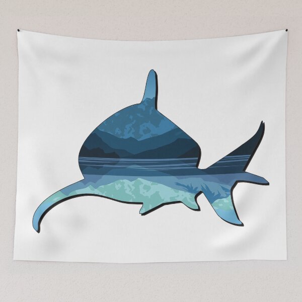 Item preview, Mountain Reflected Frontal Shark designed and sold by damonasplace.