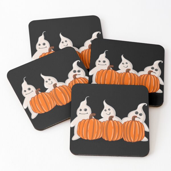 Item preview, Halloween Cartoon Ghost and Pumpkin Art designed and sold by GraphicsByGabby.