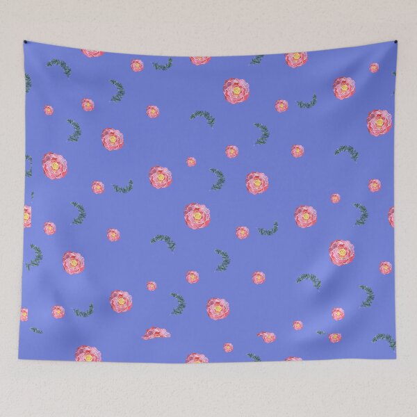 Item preview, Periwinkle rosemary floral pattern designed and sold by NC NatureVisions.