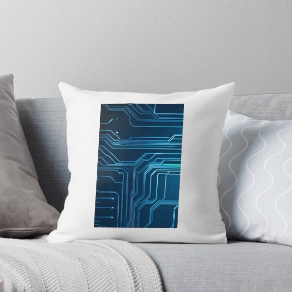 Aperçu de l'œuvre Circuit imprimé bleu créée et vendue par GoobaGraphics.