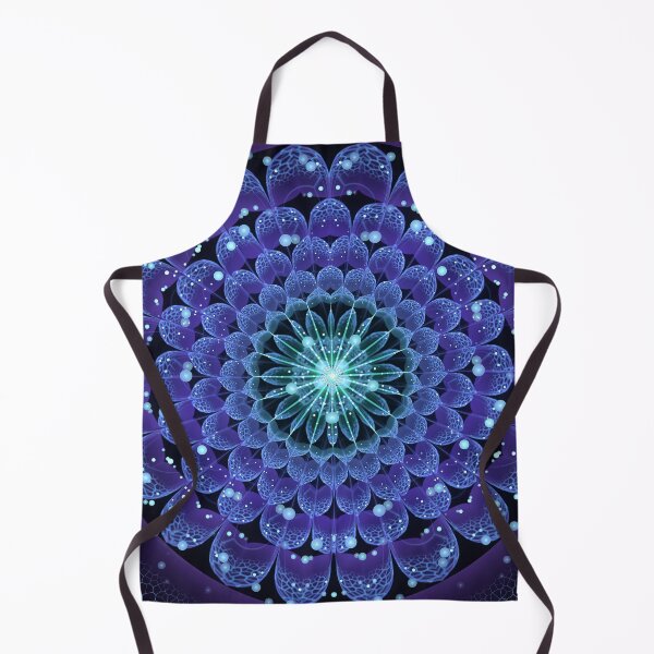 Item preview, Accordant Electric Blue Fractal Flower Mandala designed and sold by San Jaya Prime.