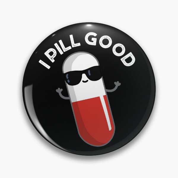 Item preview, I Pill Good Funny Medicine Puns (Dark BG) designed and sold by punnybone.