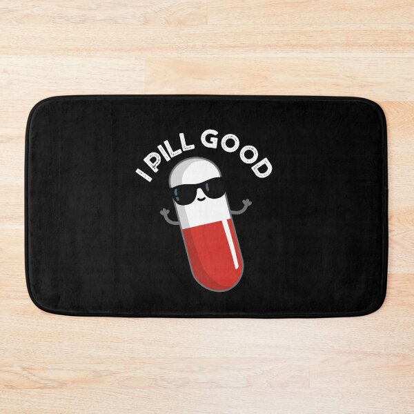 Item preview, I Pill Good Funny Medicine Puns (Dark BG) designed and sold by punnybone.