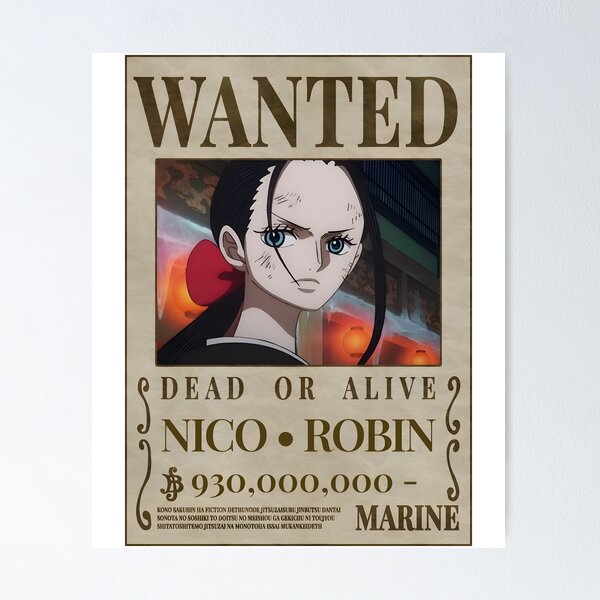 Poster One Piece Wanted Nico Robin 38x52cm