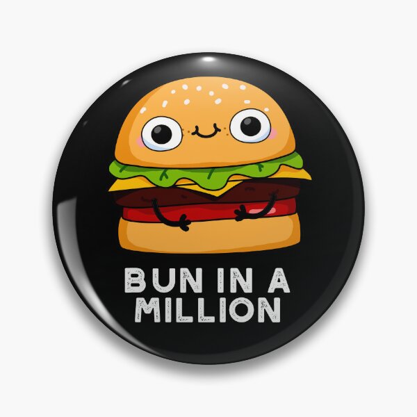 Item preview, Bun In A Million Funny Burger Puns (Dark BG) designed and sold by punnybone.