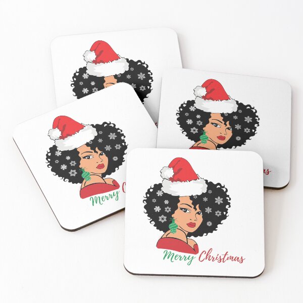 Aperçu de l'œuvre VINTAGE JOYEUX NOËL AFRO FILLE créée et vendue par PRINYOS.