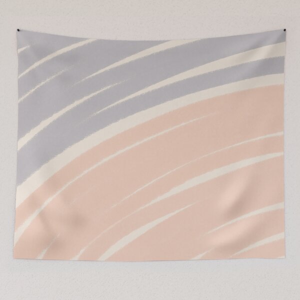 Item preview, Neutral Swirl Wavy Lines Maximalist Pattern Retro Style Cute Aesthetic Blue Gray designed and sold by scorpiolane.