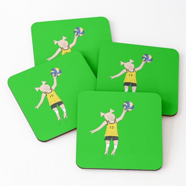 Item preview, Plain, I love Volleyball! Left-handed Pig volleyball player, shooter, volleyball designed and sold by PiggingJapan.