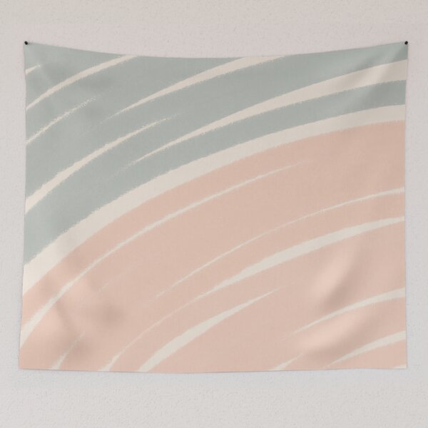 Item preview, Neutral Swirl Wavy Lines Maximalist Pattern Retro Style Cute Aesthetic Gray Teal designed and sold by scorpiolane.