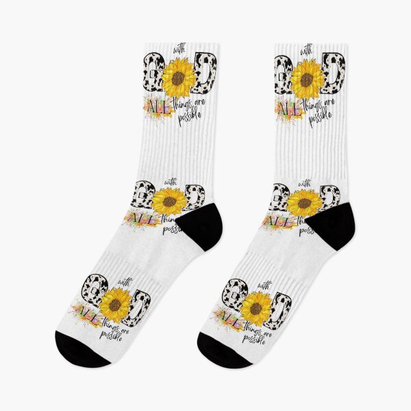 Item preview, Sunflower and Cow print, With God all things are possible. designed and sold by LaDonna Cross #heartartbyladonna.