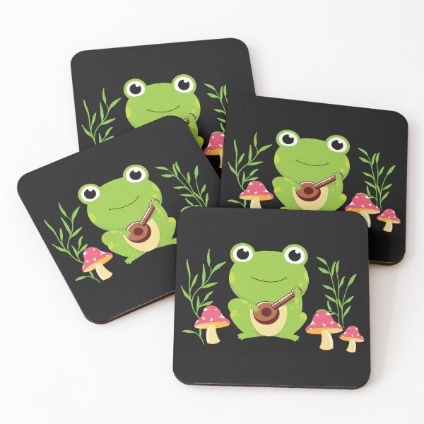 Item preview, cute kawaii frog with mushroom music designed and sold by hieuvustore.