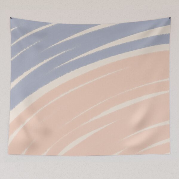 Item preview, Neutral Swirl Wavy Lines Maximalist Pattern Retro Style Cute Aesthetic Pigeon Blue designed and sold by scorpiolane.
