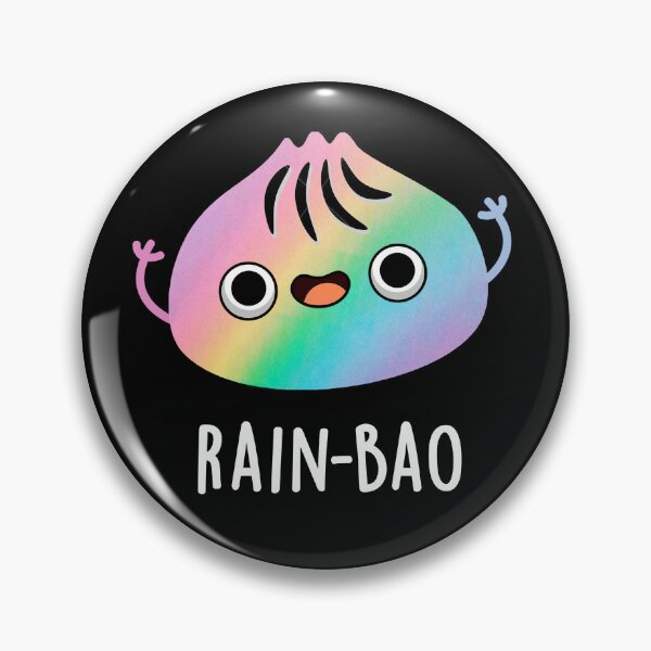 Item preview, Rain-bao Funny Rainbow Dimsum Bao Puns (Dark BG) designed and sold by punnybone.