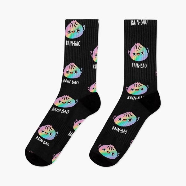 Item preview, Rain-bao Funny Rainbow Dimsum Bao Puns (Dark BG) designed and sold by punnybone.