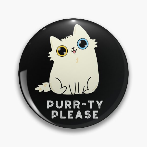 Item preview, Purr-ty Please Funny Kitty Cat Puns (Dark BG) designed and sold by punnybone.