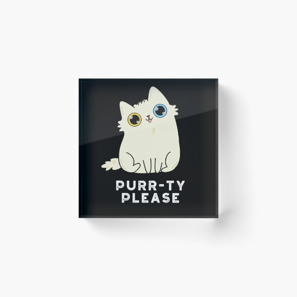 Item preview, Purr-ty Please Funny Kitty Cat Puns (Dark BG) designed and sold by punnybone.
