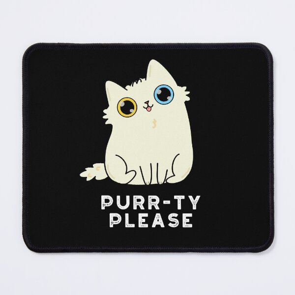 Item preview, Purr-ty Please Funny Kitty Cat Puns (Dark BG) designed and sold by punnybone.