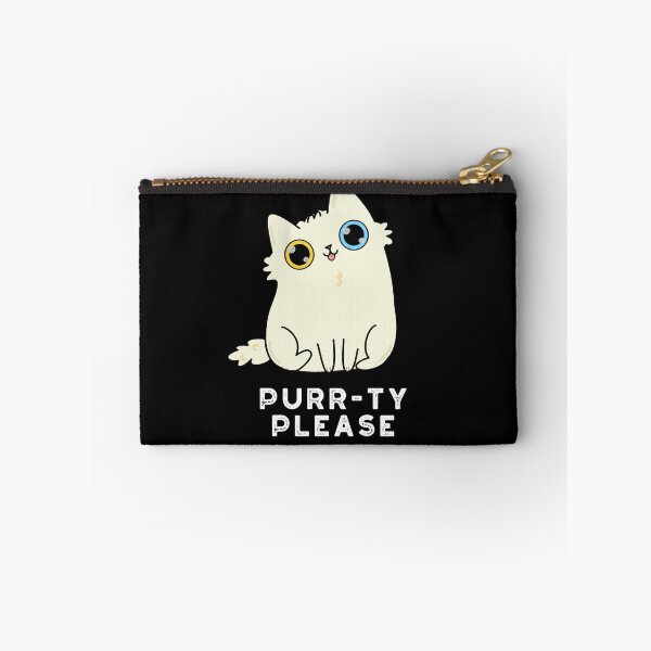Item preview, Purr-ty Please Funny Kitty Cat Puns (Dark BG) designed and sold by punnybone.