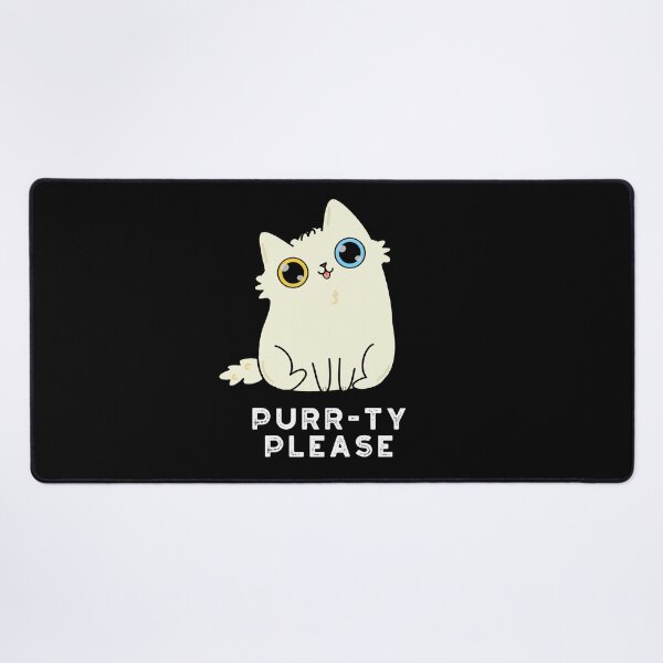 Item preview, Purr-ty Please Funny Kitty Cat Puns (Dark BG) designed and sold by punnybone.