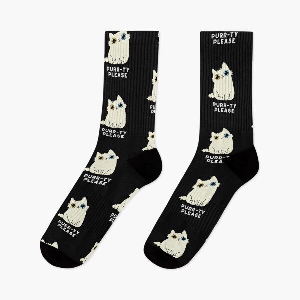 Item preview, Purr-ty Please Funny Kitty Cat Puns (Dark BG) designed and sold by punnybone.