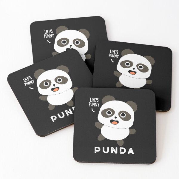 Item preview, Punda Funny Panda Puns (Dark BG) designed and sold by punnybone.