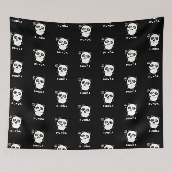 Item preview, Punda Funny Panda Puns (Dark BG) designed and sold by punnybone.