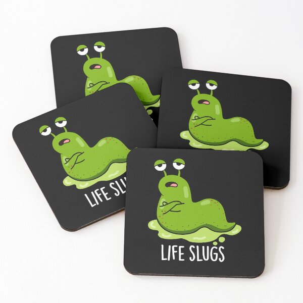 Item preview, Life Slugs Funny Animal Puns (Dark BG) designed and sold by punnybone.