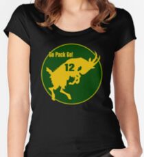 Aaron Rodgers Goat Go Pack Go (transparent) Women's Fitted Scoop T-Shirt