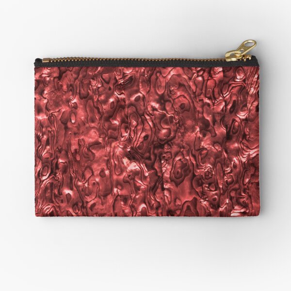 Abalone Shell | Paua Shell | Seashell Patterns | Sea Shells | Red Tint | Zipper Pouch