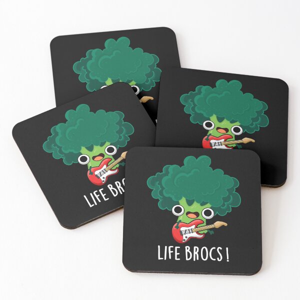 Item preview, Life Brocs Funny Broccoli Puns (Dark BG) designed and sold by punnybone.