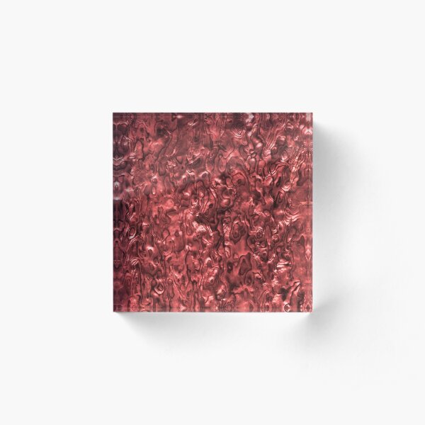 Abalone Shell | Paua Shell | Seashell Patterns | Sea Shells | Red Tint | Acrylic Block