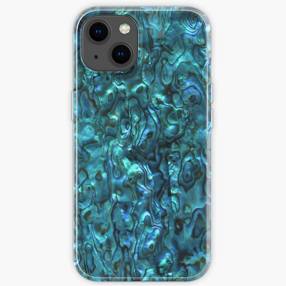 Abalone Shell | Paua Shell | Seashell Patterns | Sea Shells | Cyan Blue Tint | iPhone Case