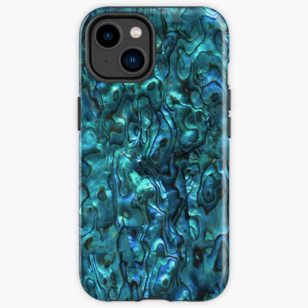 Abalone Shell | Paua Shell | Seashell Patterns | Sea Shells | Cyan Blue Tint | iPhone Tough Case