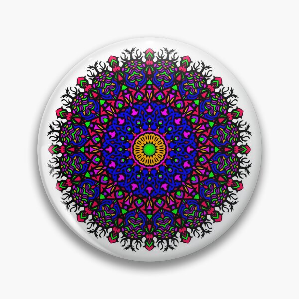 Item preview, Colorful stained glass window flower Mandala designed and sold by LLC-Designs.