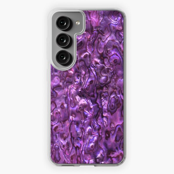 Abalone Shell | Paua Shell | Seashell Patterns | Sea Shells | Magenta Tint | Samsung Galaxy Soft Case