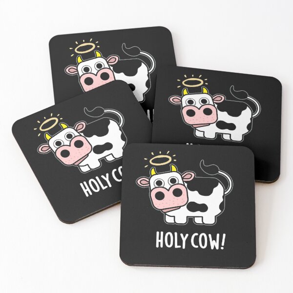 Item preview, Holy Cow Funny Animal Puns (Dark BG) designed and sold by punnybone.