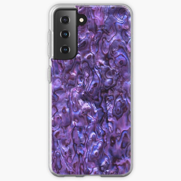 Abalone Shell | Paua Shell | Seashell Patterns | Sea Shells | Violet Tint | Samsung Galaxy Soft Case