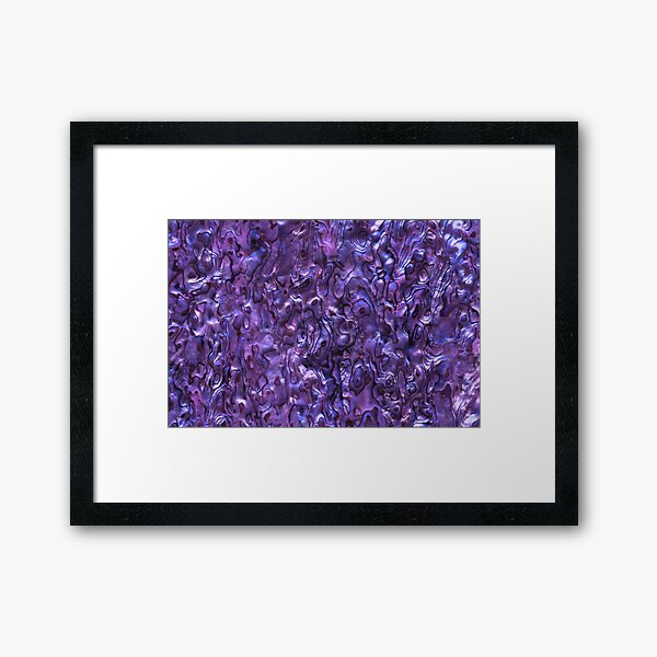 Abalone Shell | Paua Shell | Seashell Patterns | Sea Shells | Violet Tint | Framed Art Print